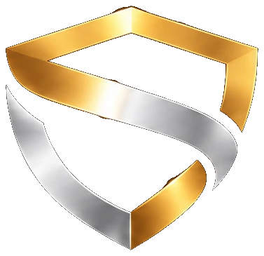 Insurance Steel Brokers gold-and-silver shield